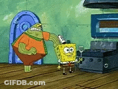 SpongeBob SquarePants Standing Next To Frog GIF