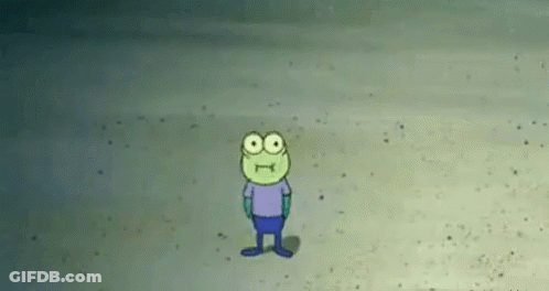 SpongeBob SquarePants Standing On Beach GIF