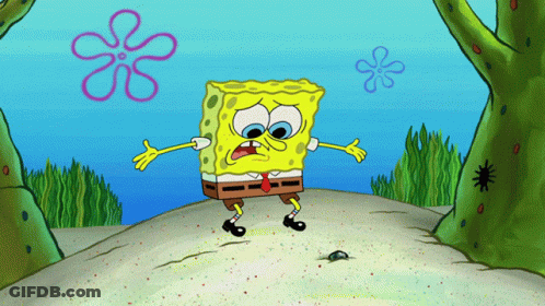 SpongeBob SquarePants Standing On Sand GIF