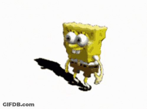 SpongeBob SquarePants Standing On Skateboard GIF