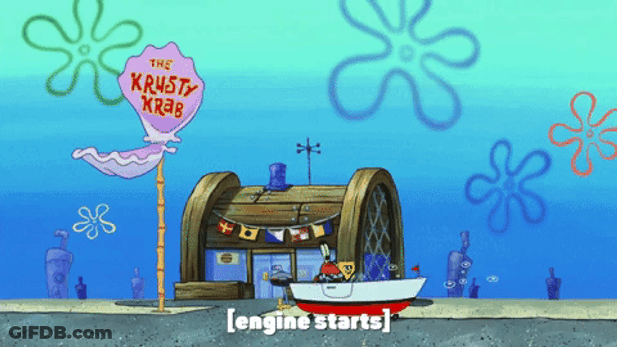 SpongeBob SquarePants Start Your Engines Fail GIF