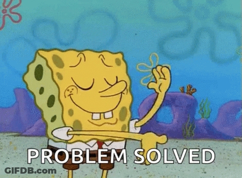 Spongebob Squarepants Thumbs Up Problem Solved GIF