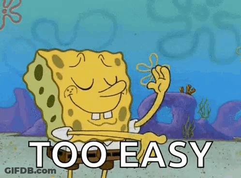 SpongeBob SquarePants Thumbs Up Too Easy GIF