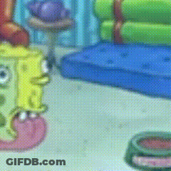 SpongeBob SquarePants With Worm In Mouth GIF