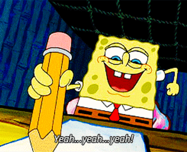 Spongebob Squarepants Writing GIF