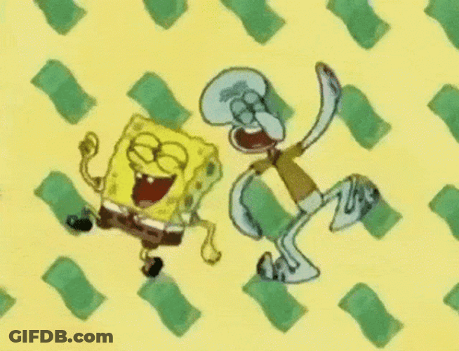 SpongeBob Squidward Money Dance GIF