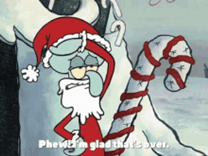 SpongeBob Squidward Phew GIF