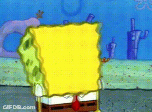 SpongeBob Standing In Sand Back To Camera GIF