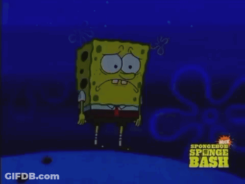 SpongeBob Standing In Water Sponge Bash GIF