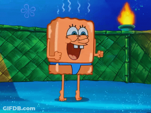 SpongeBob Standing In Water GIF