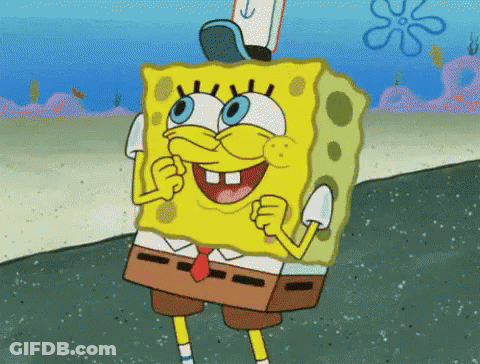 SpongeBob Standing On Beach GIF