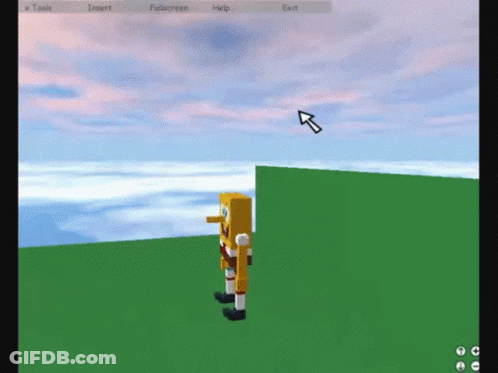 SpongeBob Standing On Grassy Field GIF