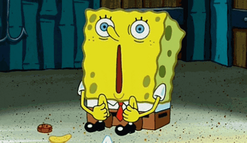 SpongeBob Stressed Panic Attack GIF