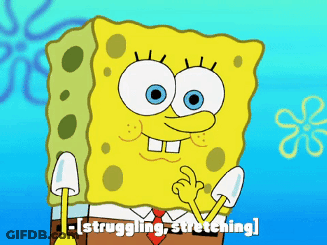Spongebob Struggle Bus Stretching GIF