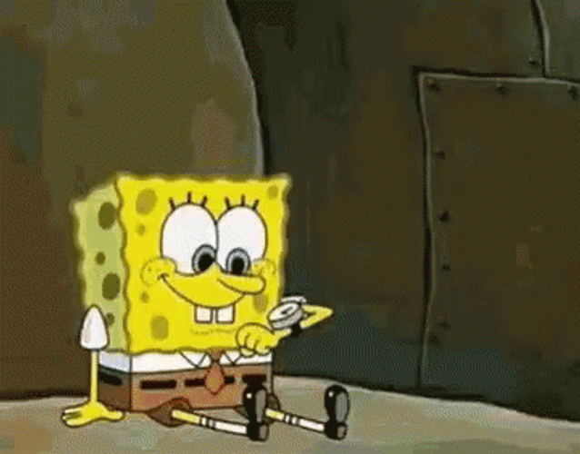 Spongebob Stuck In Mail Box GIF
