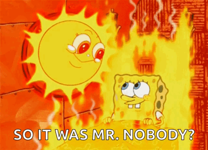 SpongeBob Sun's Too Hot GIF