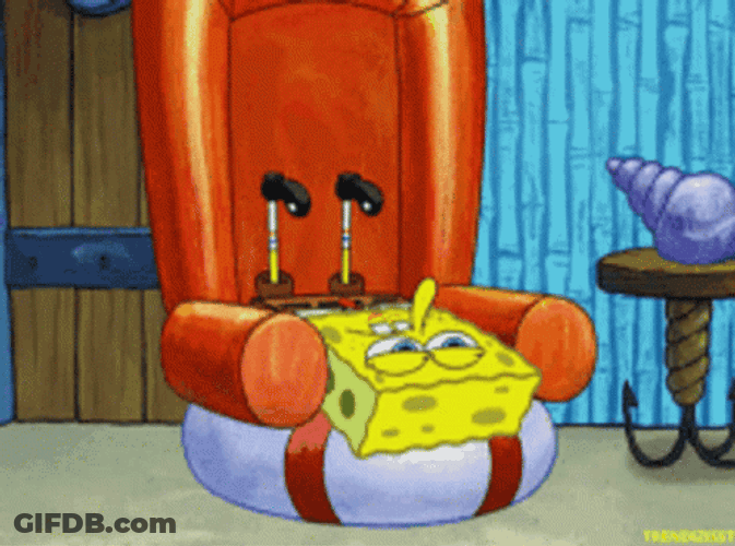 Spongebob Sunday Lazy To Move GIF