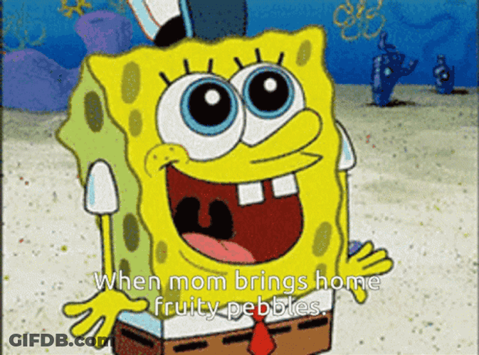 Spongebob Sunday Sparkling Eyes GIF