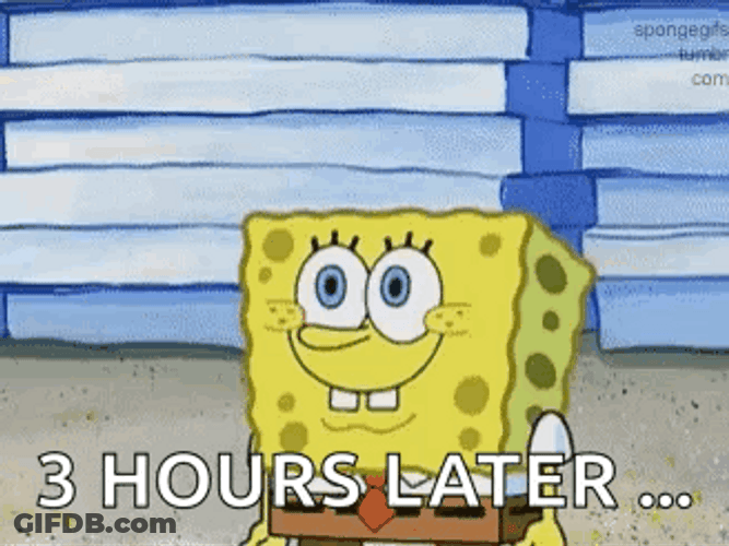 SpongeBob Three Hours Later GIF