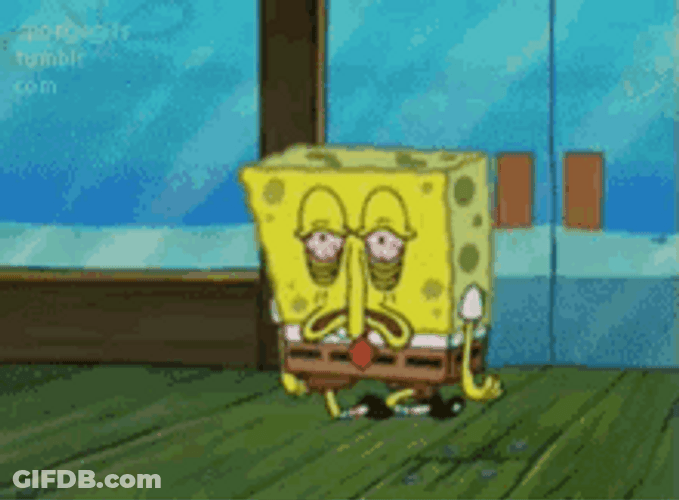 Spongebob Tired Exhausted Format Template Meme GIF