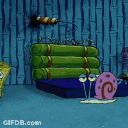 Spongebob Tired Exhausted Kneeling Crawl GIF