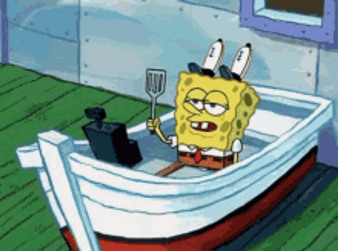 Spongebob Tired Falling Asleep Causes Fire GIF