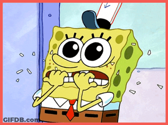 SpongeBob Uncontrolled Nervous Meme GIF