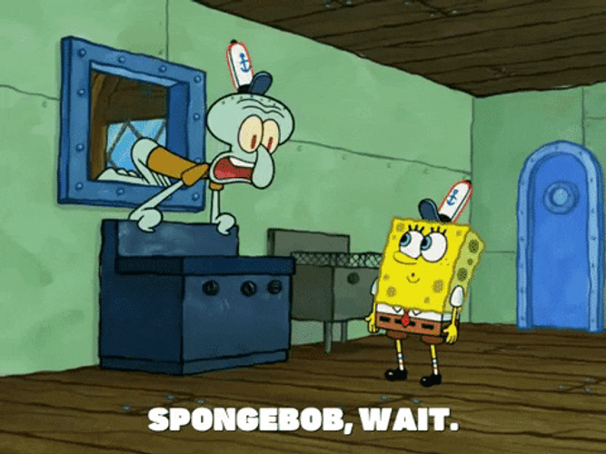 Spongebob Waiting For Squidward GIF
