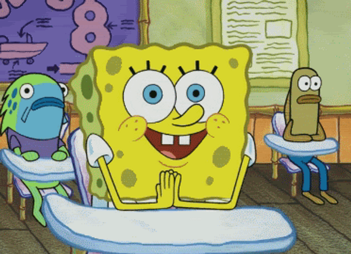 SpongeBob Waiting In Classroom GIF