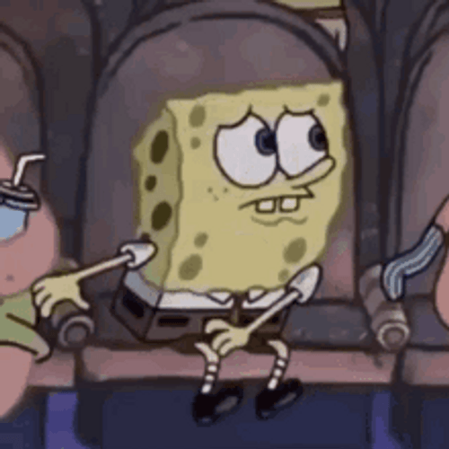 Spongebob Waiting Inside Cinema GIF