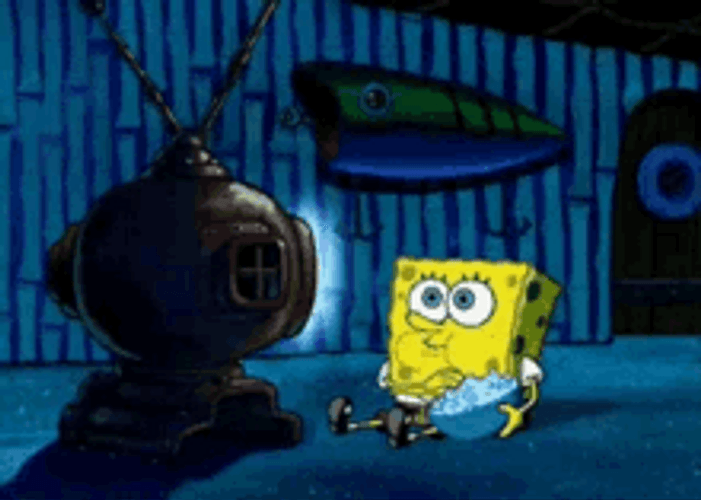 SpongeBob Watching Movie GIF