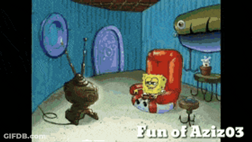 SpongeBob Watching Ricardo Dance GIF