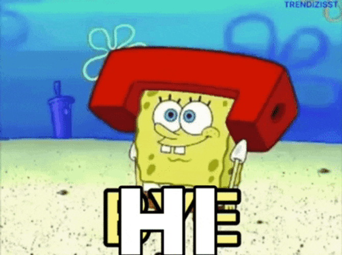 Spongebob Waving Hi GIF