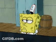 SpongeBob Wearing Anchor Hat GIF