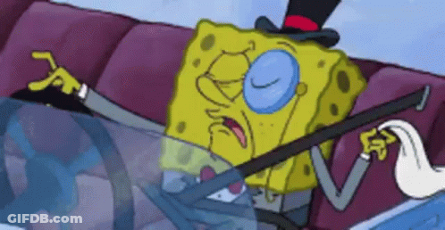 Spongebob Wearing Top Hat And Glasses GIF
