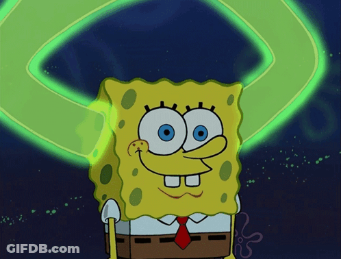 SpongeBob With Green Circle GIF