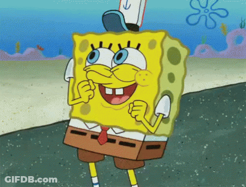 SpongeBob With Hat And Tie GIF