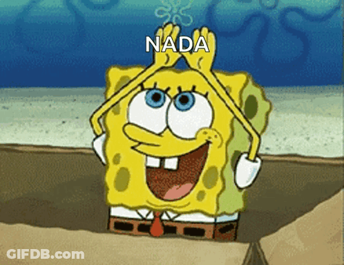SpongeBob With Nada Text GIF
