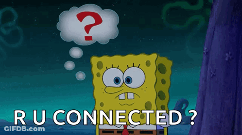 SpongeBob With Question Mark Thought Bubble And Ru Connected GIF