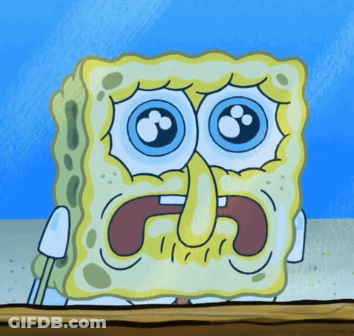 SpongeBob With Squidward Tentacle In Nose GIF