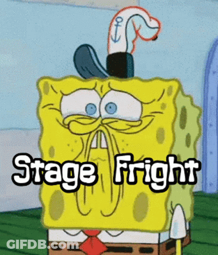 SpongeBob With Stage Fright GIF