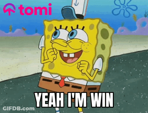 Spongebob Yeah I'm Win Tomi Logo GIF