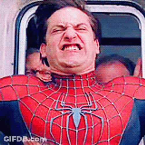 Spooderman Hilarious Face GIF