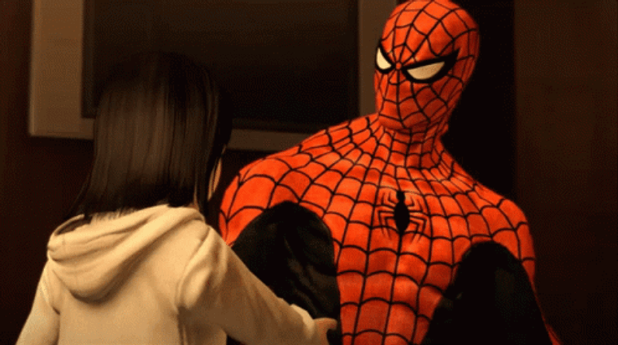 Spooderman Slap The Girl GIF