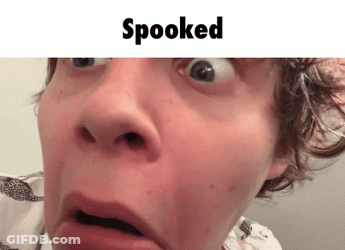 Spooked Close Up Face GIF
