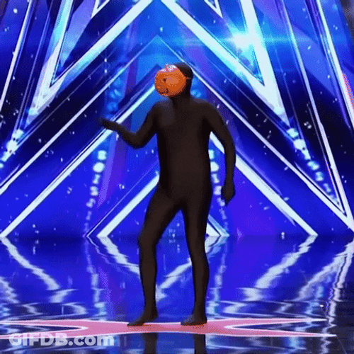 Spooky Dance AGT Pumpkin Man GIF