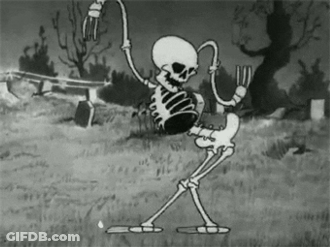 Spooky Dance Classic Skeleton GIF
