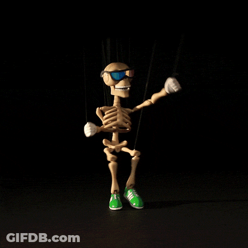 Spooky Dance Puppet Skeleton GIF