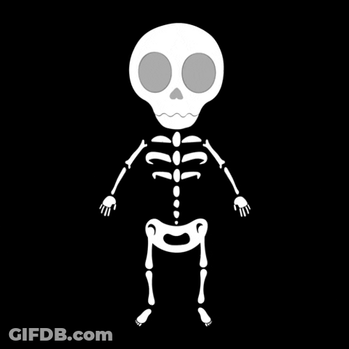 Spooky Dance Skeleton Vector Art GIF