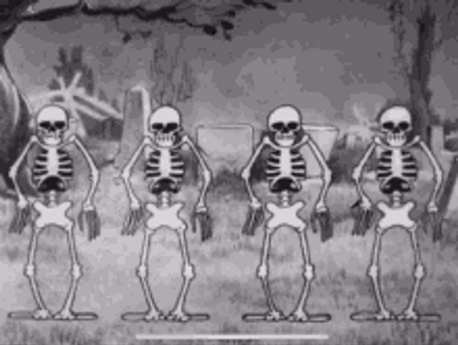 Spooky Dancing Skeleton Film GIF